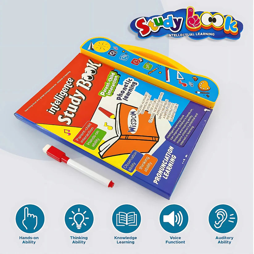 Kids Intelligence Book, Phonic learning with English Letters & Words, poems, relations & much more Learning with figures & voices