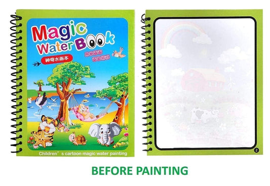 Reusable Magic Water Doodle Book With Auto Disappearing features for kids Skill development