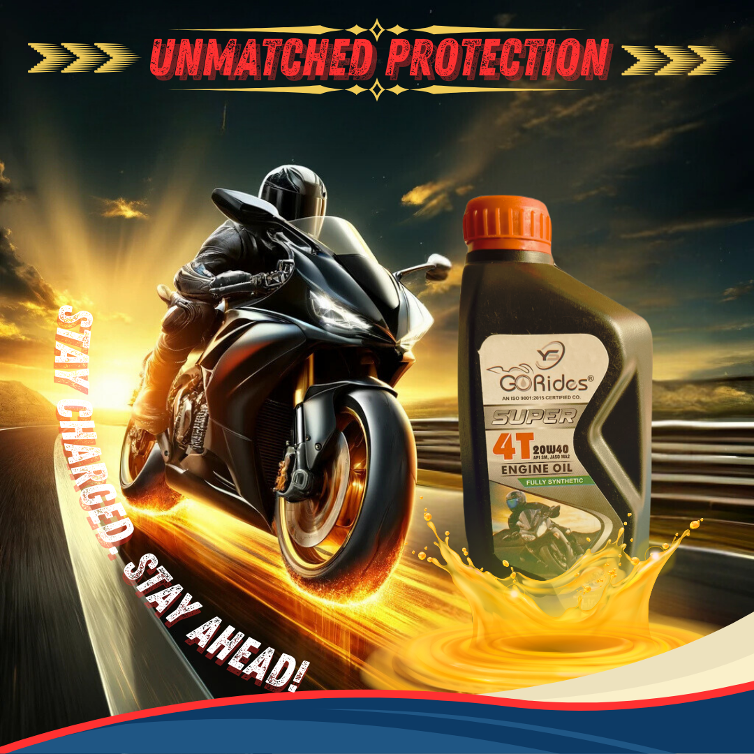 YS Go Rides Super 4T 20W-40 Fully Synthetic Bike Engine Oil | High Performance Motorcycle Oil 1 Ltr