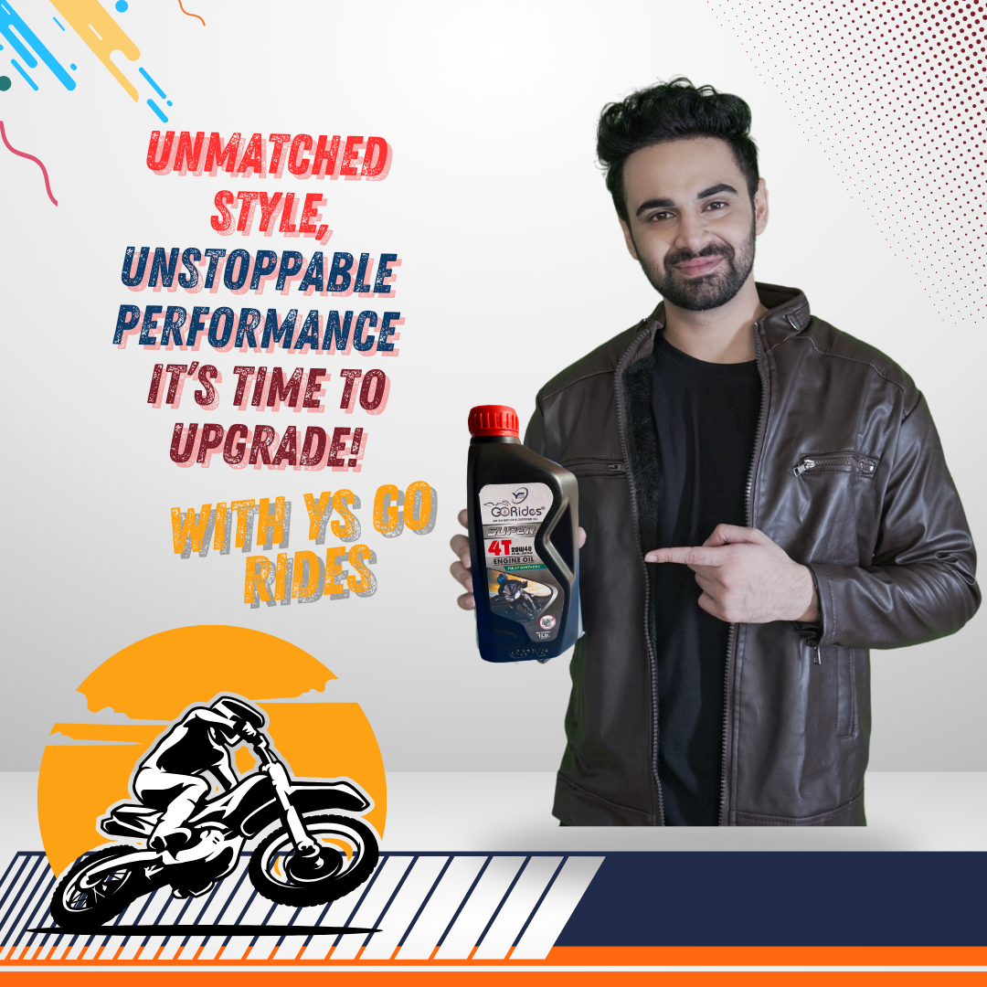 YS Go Rides Super 4T 20W-40 Fully Synthetic Bike Engine Oil | High Performance Motorcycle Oil 1 Ltr