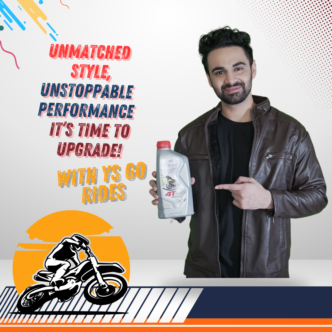 YS Go Rides Super 4T 20W-40 Ultra Fully Synthetic Blue Bike Engine Oil | Advanced Motorcycle Protection 1ltr