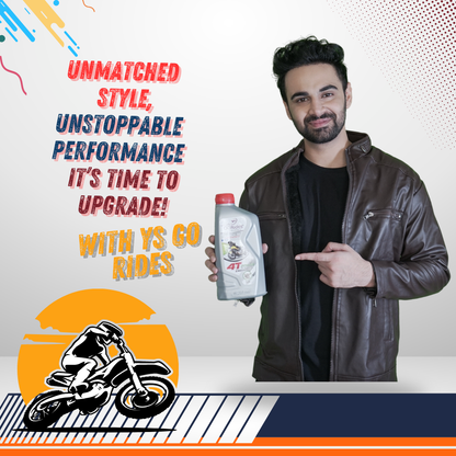 YS Go Rides Super 4T 20W-40 Ultra Fully Synthetic Blue Bike Engine Oil | Advanced Motorcycle Protection 1ltr