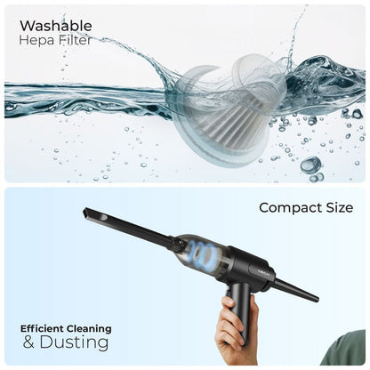 Xech | 9000Pa Turbo Suction Cleaner | Cordless & Compact Design | Dual Function for Car, Home, office  & More