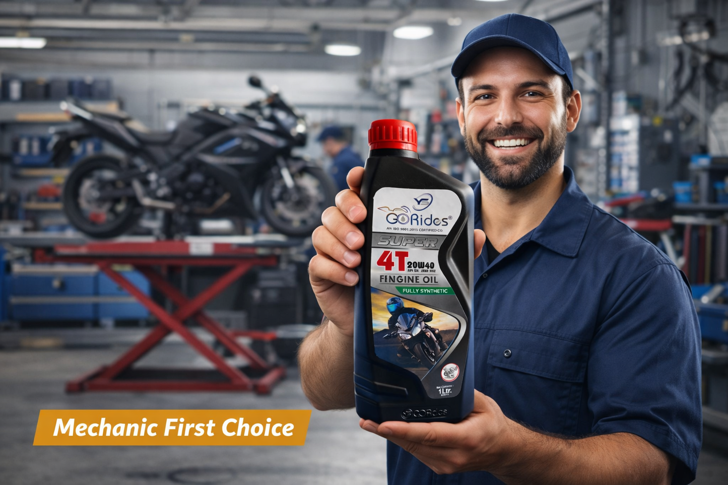 YS Go Rides Super 4T 20W-40 Fully Synthetic Bike Engine Oil | High Performance Motorcycle Oil 1 Ltr